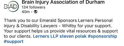 Brain injury association in Durham Region