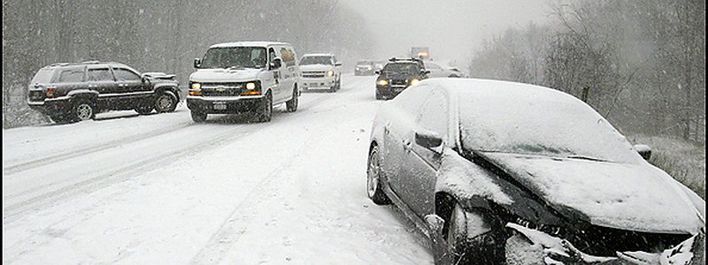 Who is responsible for car accidents in bad weather in Ontario Canada?